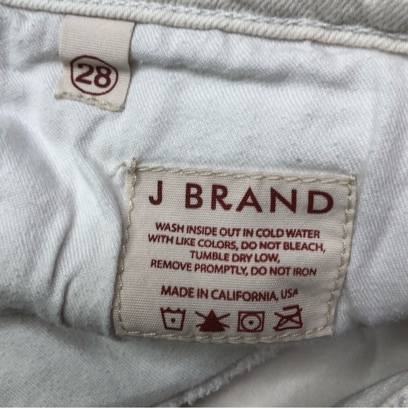 J Brand Gigi jeans white straight leg cropped stretch mid rise 28 - Picture 5 of 8